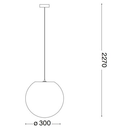 Ideal Lux - Ljuskrona med textilsladd CARTA 1xE27/25W/230V diameter 30 cm vit