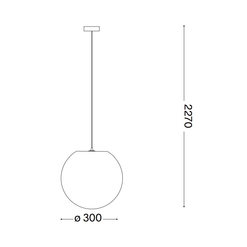 Ideal Lux - Ljuskrona med textilsladd CARTA 1xE27/25W/230V diameter 30 cm vit