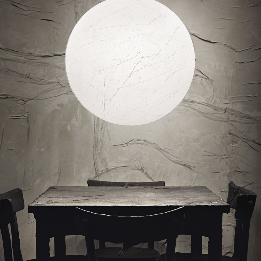 Ideal Lux - Ljuskrona med textilsladd CARTA 1xE27/60W/230V diameter 60 cm vit