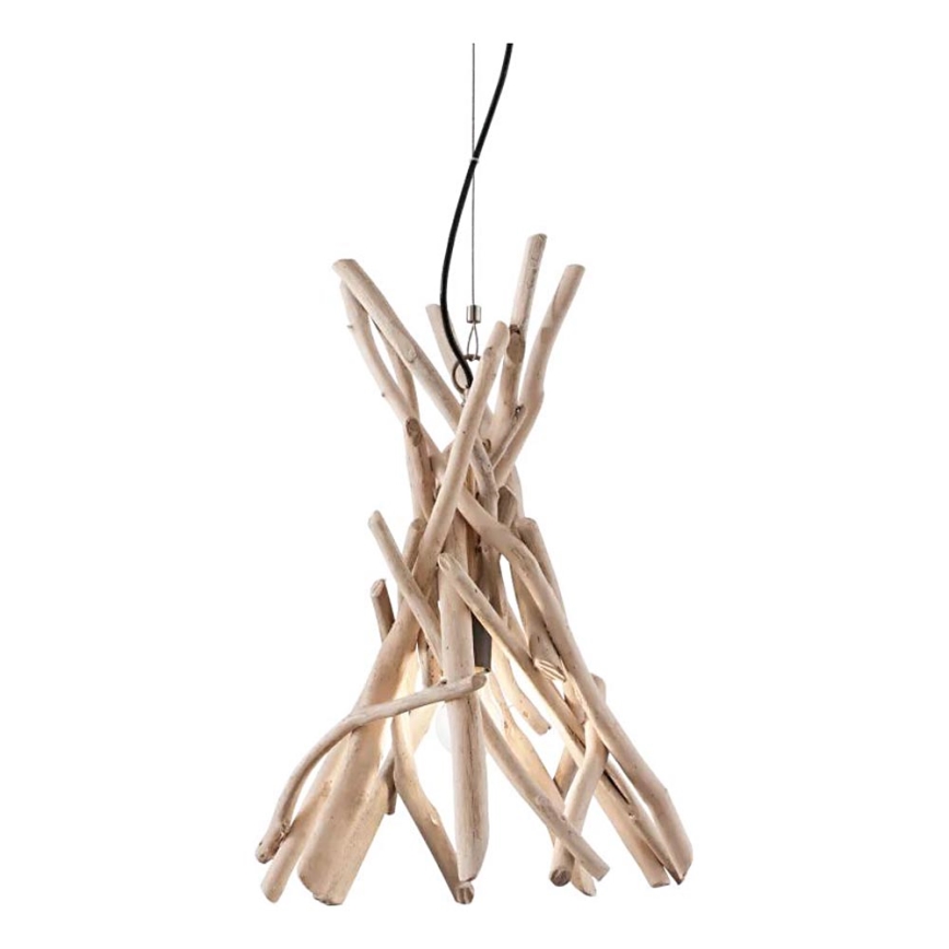 Ideal Lux - Ljuskrona med textilsladd DRIFTWOOD 1xE27/60W/230V guava