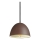 Ideal Lux - Ljuskrona med textilsladd FOLK 1xE27/60W/230V diameter 18 cm brun