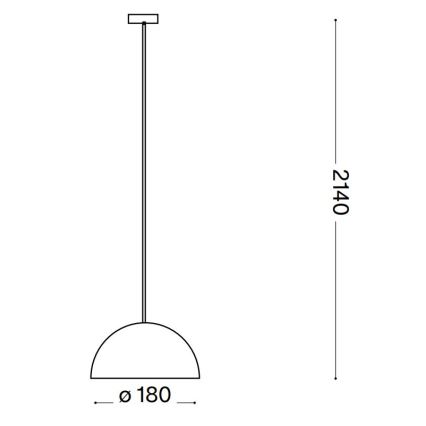 Ideal Lux - Ljuskrona med textilsladd FOLK 1xE27/60W/230V diameter 18 cm brun