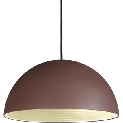 Ideal Lux - Ljuskrona med textilsladd FOLK 1xE27/60W/230V diameter 40 cm brun