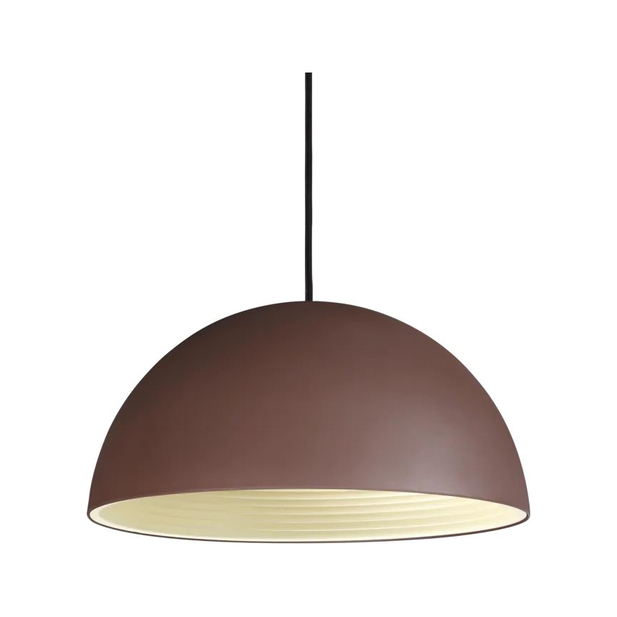 Ideal Lux - Ljuskrona med textilsladd FOLK 1xE27/60W/230V diameter 40 cm brun