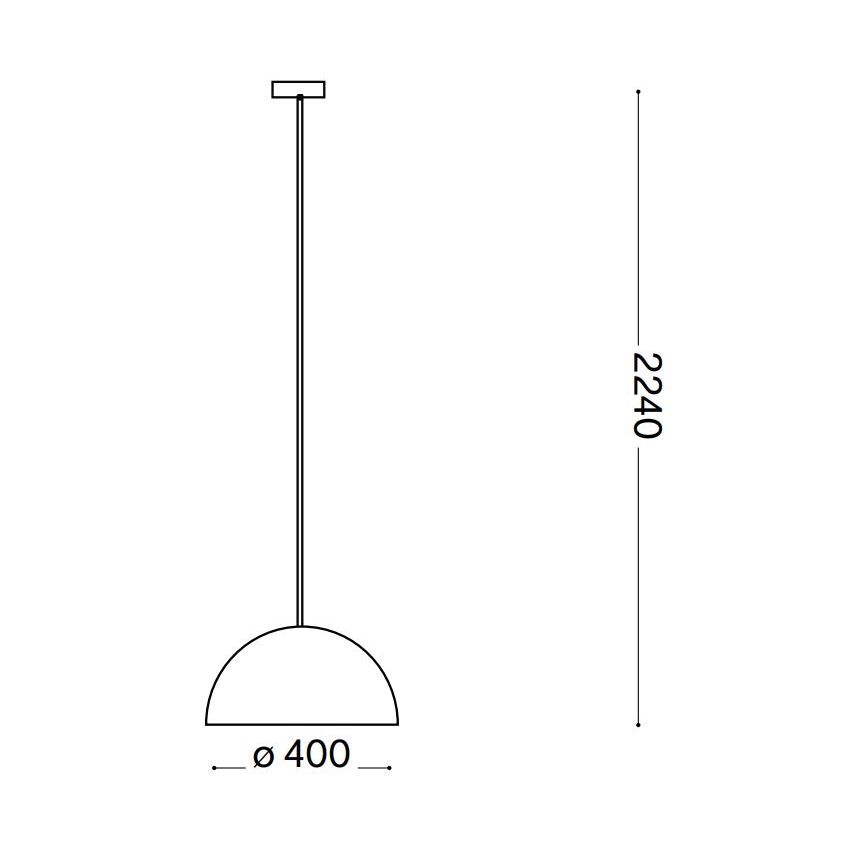 Ideal Lux - Ljuskrona med textilsladd FOLK 1xE27/60W/230V diameter 40 cm brun