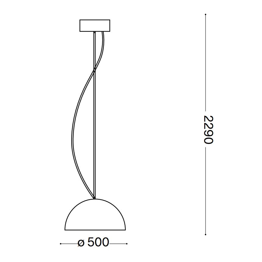 Ideal Lux - Ljuskrona med textilsladd FOLK 1xE27/60W/230V diameter 50 cm brun