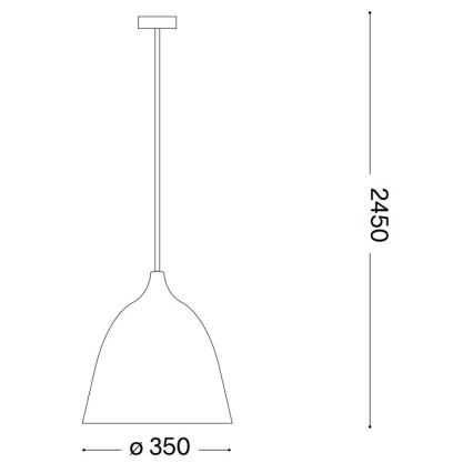 Ideal Lux - Ljuskrona med textilsladd HAUNT 1xE27/60W/230V diameter 35 cm beige