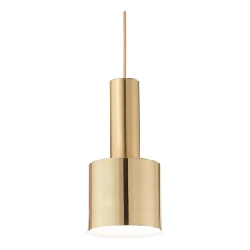 Ideal Lux - Ljuskrona med textilsladd HOLLY 1xE27/60W/230V diameter 12 cm mässing