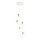 Ideal Lux - Ljuskrona med textilsladd ICE 5xE27/60W/230V diameter 50 cm vit