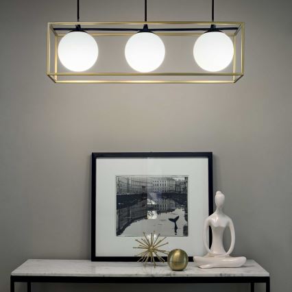 Ideal Lux - Ljuskrona med textilsladd LINGOTTO 3xE14/28W/230V