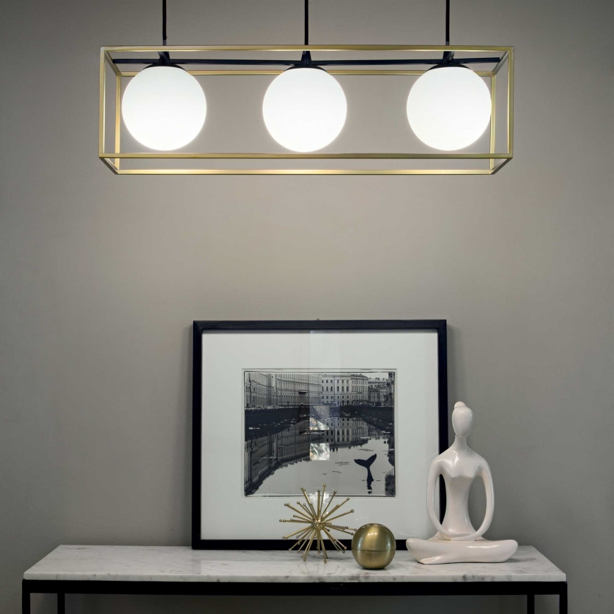 Ideal Lux - Ljuskrona med textilsladd LINGOTTO 3xE14/28W/230V