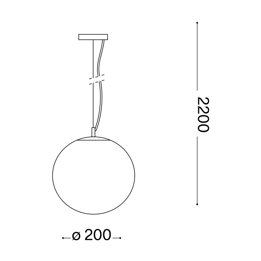 Ideal Lux - Ljuskrona med textilsladd MAPA 1xE27/42W/230V diameter 20 cm genomskinlig