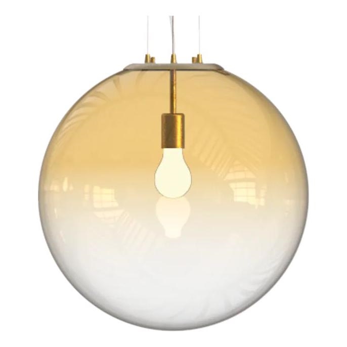 Ideal Lux - Ljuskrona med textilsladd MAPA 1xE27/42W/230V diameter 50 cm guld/rökig