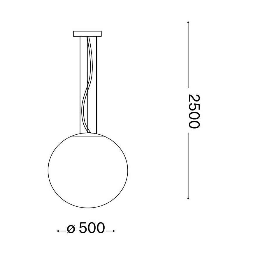 Ideal Lux - Ljuskrona med textilsladd MAPA 1xE27/42W/230V diameter 50 cm guld/rökig