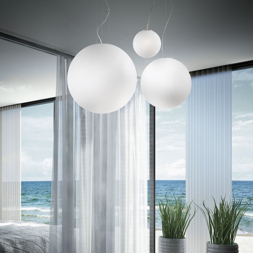 Ideal Lux - Ljuskrona med textilsladd MAPA 1xE27/60W/230V vit