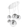 Ideal Lux - Ljuskrona med textilsladd MAPA FADE 5xE27/60W/230V skinande krom