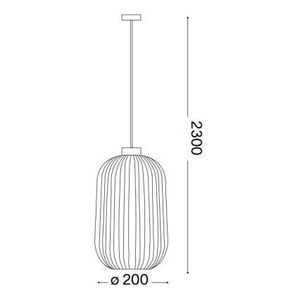 Ideal Lux - Ljuskrona med textilsladd MINT 1xE27/60W/230V diameter 20 cm grön