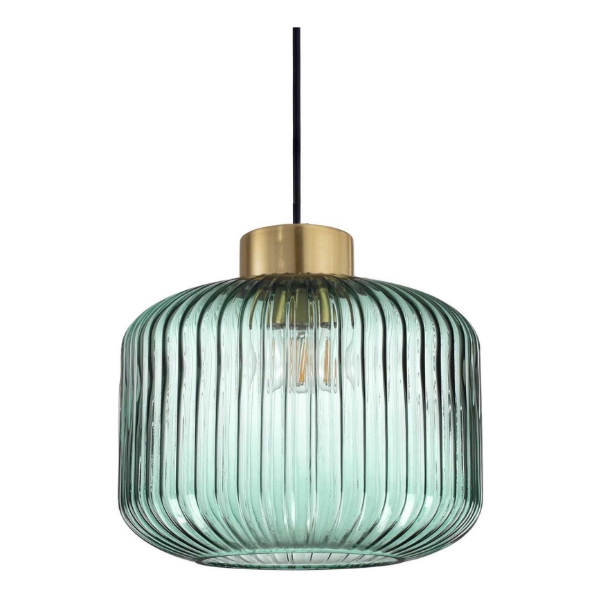 Ideal Lux - Ljuskrona med textilsladd MINT 1xE27/60W/230V diameter 24 cm grön