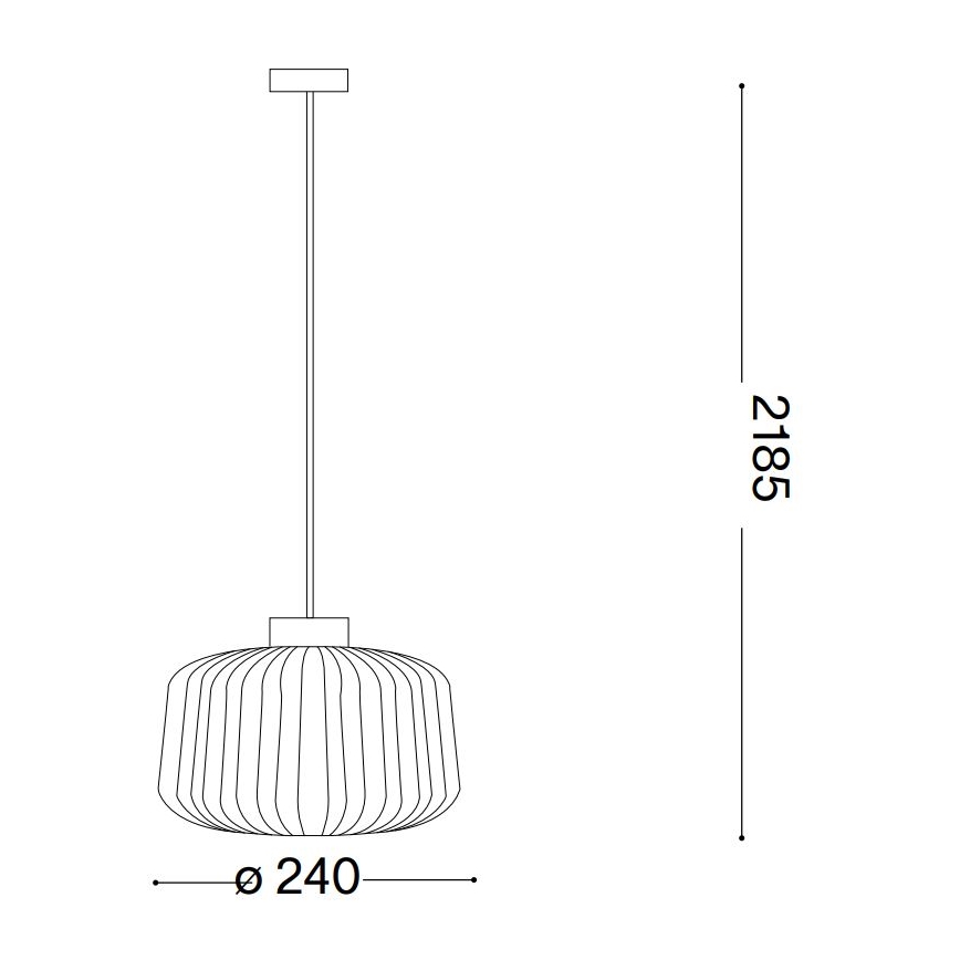Ideal Lux - Ljuskrona med textilsladd MINT 1xE27/60W/230V diameter 24 cm grön