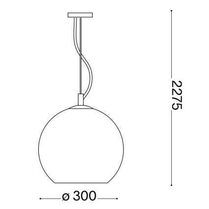 Ideal Lux - Ljuskrona med textilsladd NEMO 1xE27/42W/230V diameter 30 cm beige
