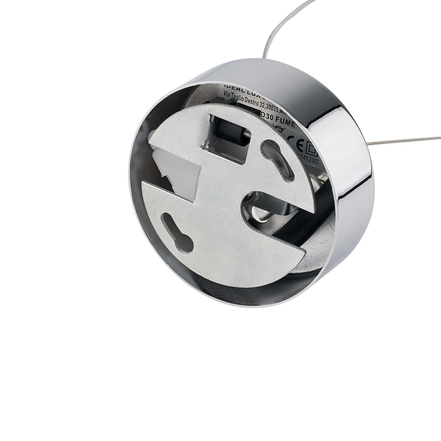 Ideal Lux - Ljuskrona med textilsladd NEMO 1xE27/42W/230V diameter 30 cm rökig