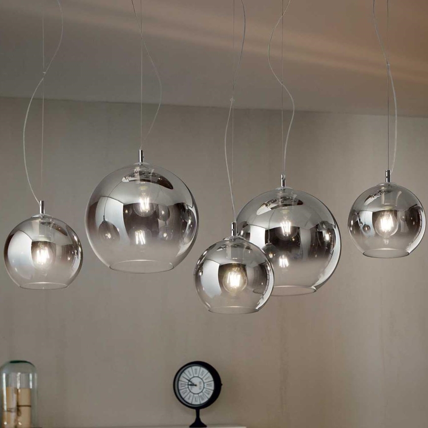 Ideal Lux - Ljuskrona med textilsladd NEMO PLUS 5xE27/42W/230V rökig