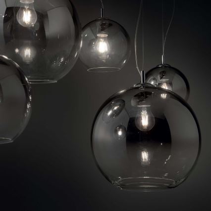 Ideal Lux - Ljuskrona med textilsladd NEMO PLUS 5xE27/42W/230V rökig