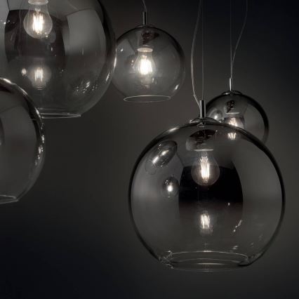 Ideal Lux - Ljuskrona med textilsladd NEMO PLUS 5xE27/42W/230V rökig