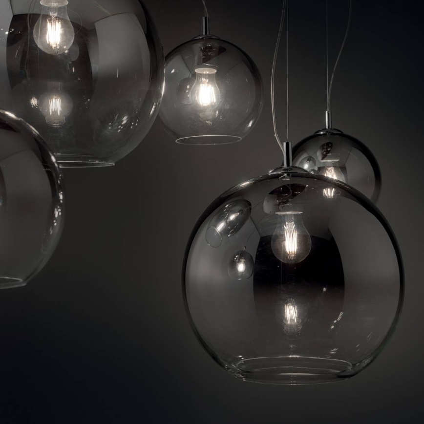 Ideal Lux - Ljuskrona med textilsladd NEMO PLUS 5xE27/42W/230V rökig