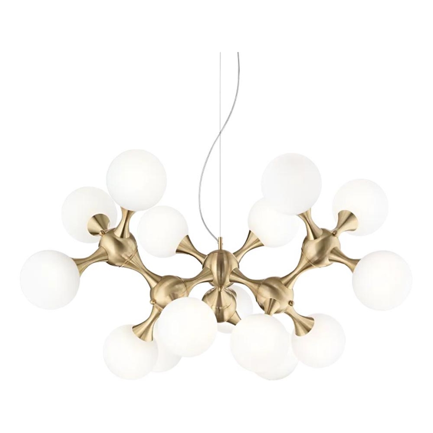 Ideal Lux - Ljuskrona med textilsladd NODI 15xE14/28W/230V mässing