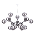 Ideal Lux - Ljuskrona med textilsladd NODI 15xE14/28W/230V skinande krom