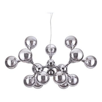 Ideal Lux - Ljuskrona med textilsladd NODI 15xE14/28W/230V skinande krom