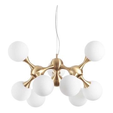 Ideal Lux - Ljuskrona med textilsladd NODI 9xE14/28W/230V mässing
