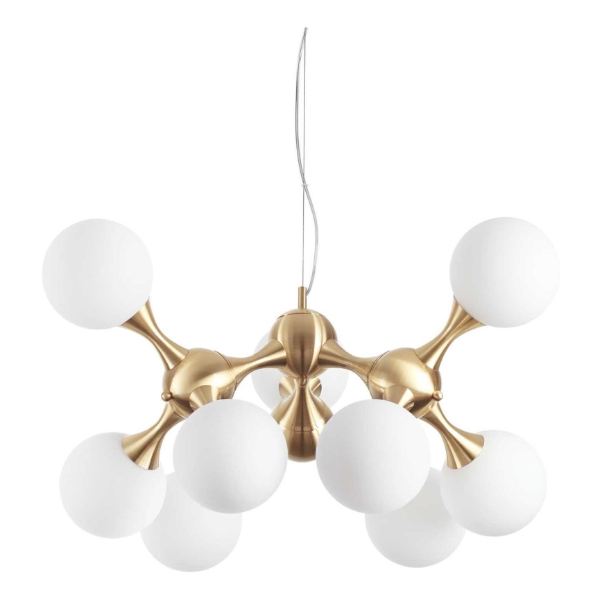 Ideal Lux - Ljuskrona med textilsladd NODI 9xE14/28W/230V mässing