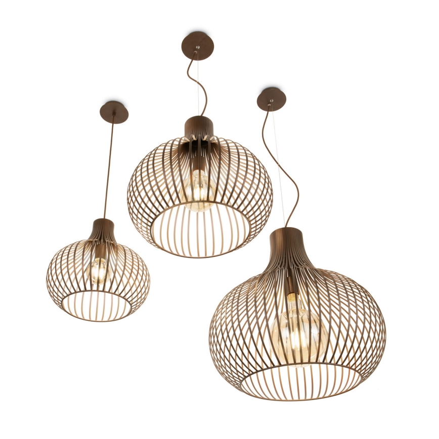 Ideal Lux - Ljuskrona med textilsladd ONION 1xE27/60W/230V diameter 59,5 cm