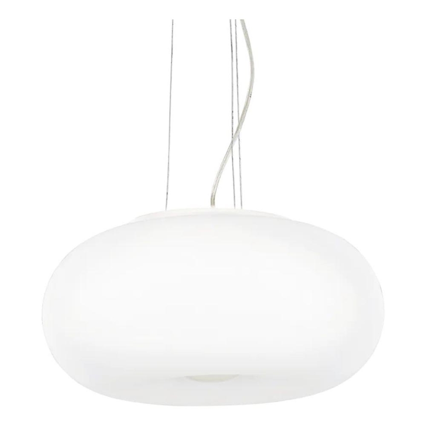 Ideal Lux - Ljuskrona med textilsladd ULISSE 3xE27/60W/230V diameter 52 cm vit