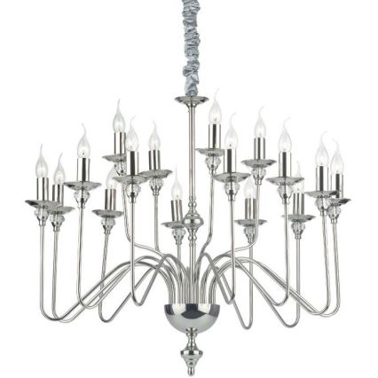 Ideal Lux - Ljuskrona på kedja ARTU 16xE14/40W/230V diameter 90 cm skinande krom