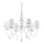 Ideal Lux - Ljuskrona på kedja BLANCHE 6xE14/40W/230V diameter 75 cm vit