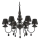 Ideal Lux - Ljuskrona på kedja BLANCHE 6xE14/4W/230V diameter 75 cm svart