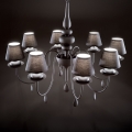 Ideal Lux - Ljuskrona på kedja BLANCHE 8xE14/40W/230V diameter 92 cm svart