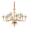 Ideal Lux - Ljuskrona på kedja DANIELI 12xE14/40W/230V diameter 94 cm mässing