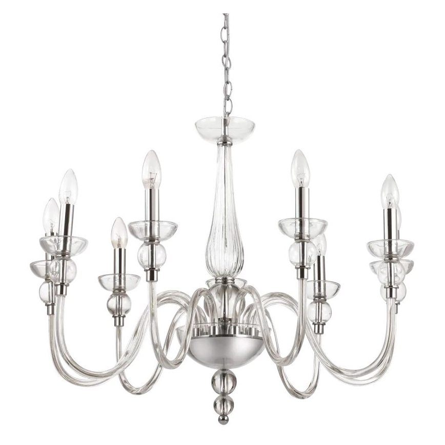 Ideal Lux - Ljuskrona på kedja DOGE 9xE14/40W/230V diameter 75 cm skinande krom