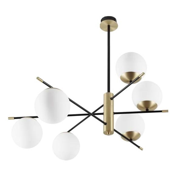 Ideal Lux - Pendelkrona GOURMET 6xE14/28W/230V diameter 100 cm guld