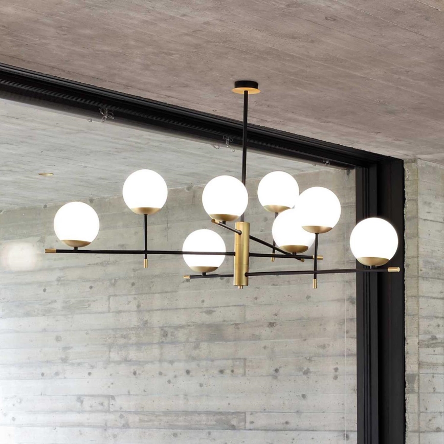 Ideal Lux - Pendelkrona GOURMET 9xE14/28W/230V diameter 131,5 cm guld