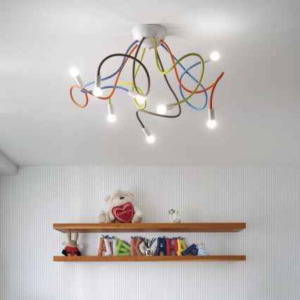 Ideal Lux - Pendelkrona MULTIFLEX 8xE14/28W/230V