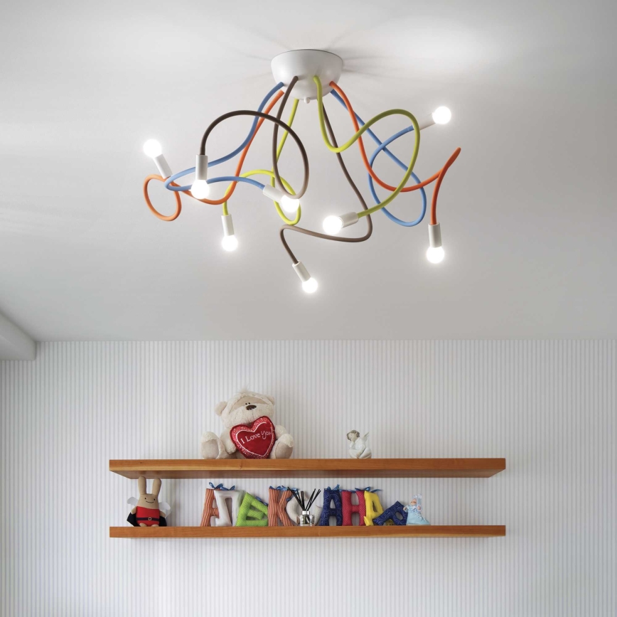 Ideal Lux - Pendelkrona MULTIFLEX 8xE14/28W/230V