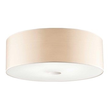 Ideal Lux - Taklampa WOODY 4xE27/60W/230V diameter 50 cm beige