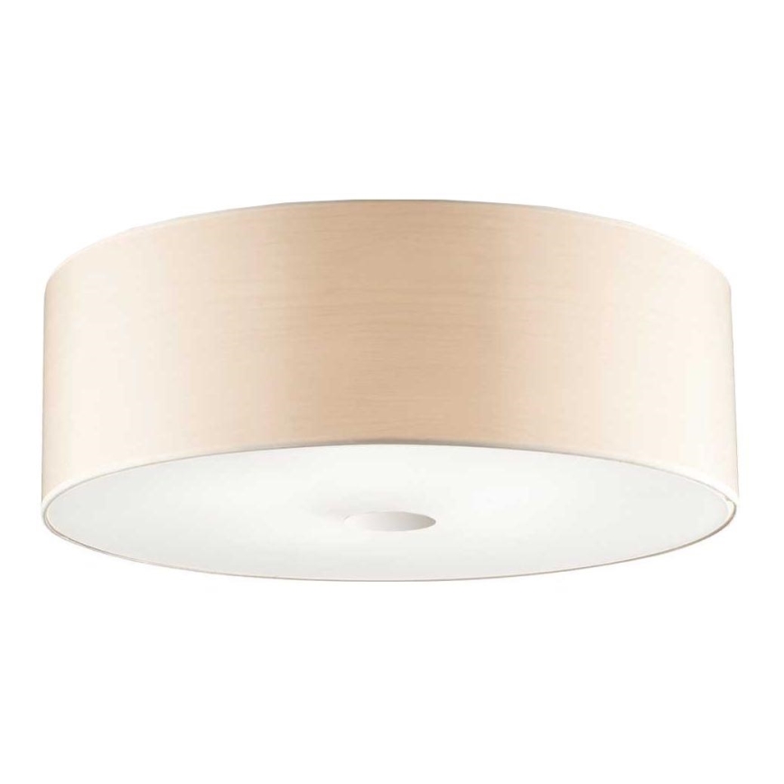 Ideal Lux - Taklampa WOODY 4xE27/60W/230V diameter 50 cm beige