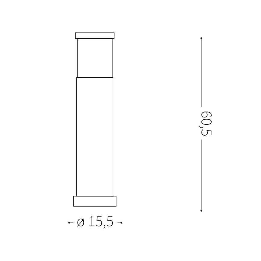 Ideal Lux - Utomhuslampa 1xE27/42W/230V 60 cm IP44 antracit
