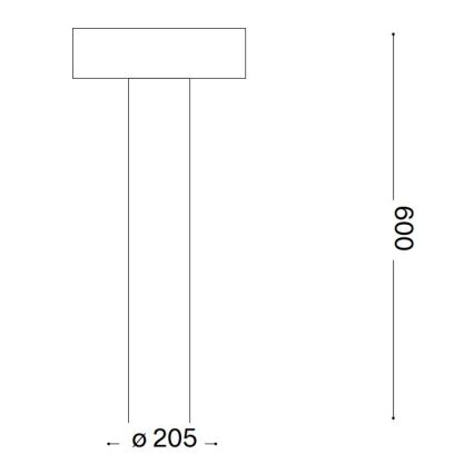 Ideal Lux - Utomhuslampa 4xG9/15W/230V 60 cm IP44 antracit